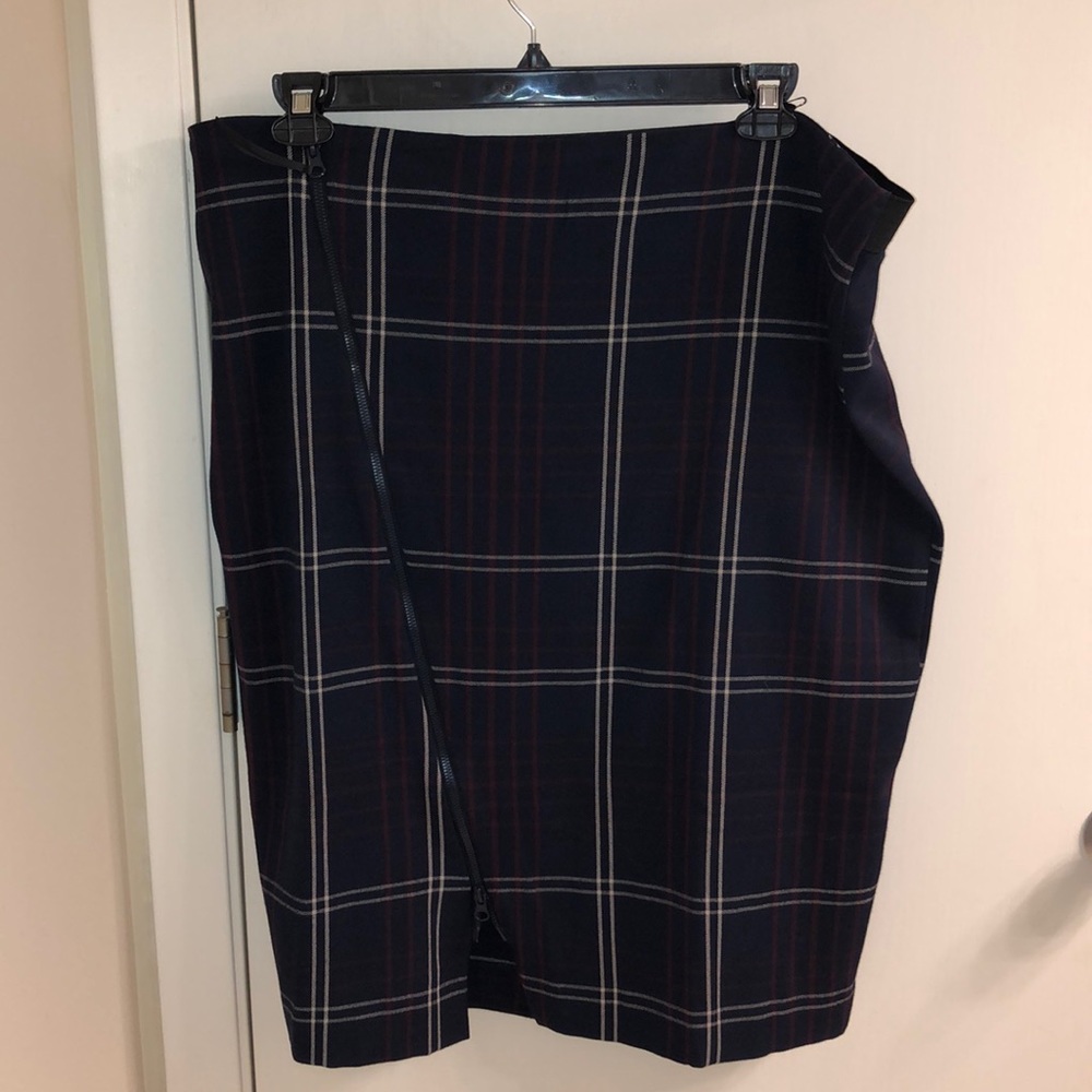 Lane Bryant plaid pencil skirt